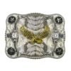 BB-24 Silver/Gold Eagle Longhorn Belt Buckle