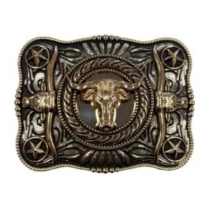 BB-55 Spinning Longhorn Belt Buckle