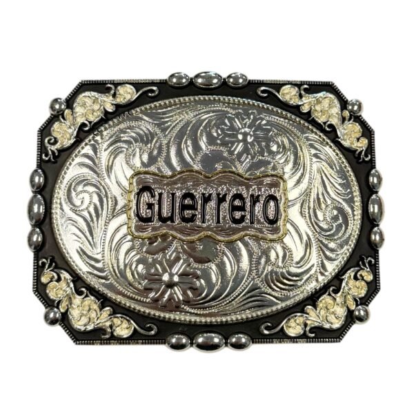 BB-34 Silver Guerrero Belt Buckle