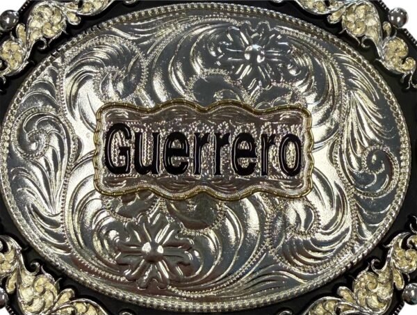 BB-34 Silver Guerrero Belt Buckle