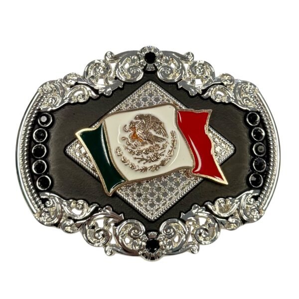 BB-2 Black Diamond México Flag Belt Buckle