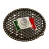 BB-18 Silver/Bronze Petatillo Mexico Flag Belt Buckle