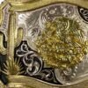 BB-31 Silver/Gold Mexico Eagle Belt Buckle