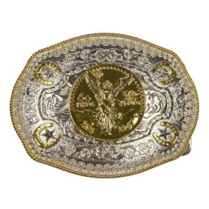 BB-33 Silver/Gold Centenario Coin Belt Buckle