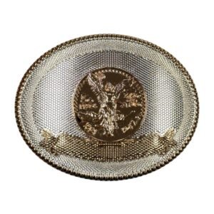 BB-30 Silver/Bronze Centenario Coin Belt Buckle