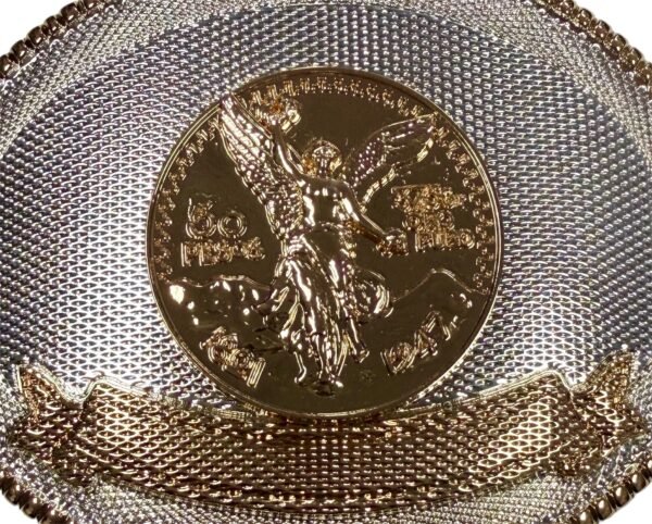 BB-30 Silver/Bronze Centenario Coin Belt Buckle