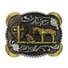 BB-39 Black/Silver Gold Prayer Belt Buckle