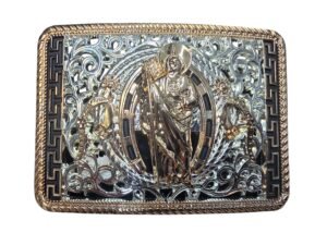 a5fbf2a0-e655-4fa9-8245-8381ff94689e BB-51 Silver/Bronze San Judas Belt Buckle