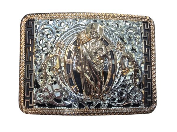 BB-51 Silver/Bronze San Judas Belt Buckle