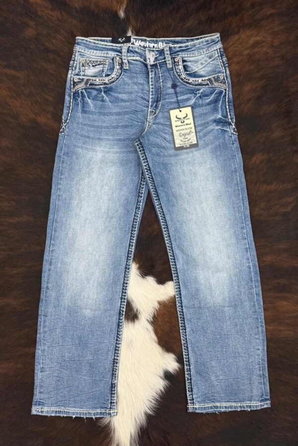 WJ2383-K WESTERN BLUE PREMIUM STRAIGHT FIT JEAN
