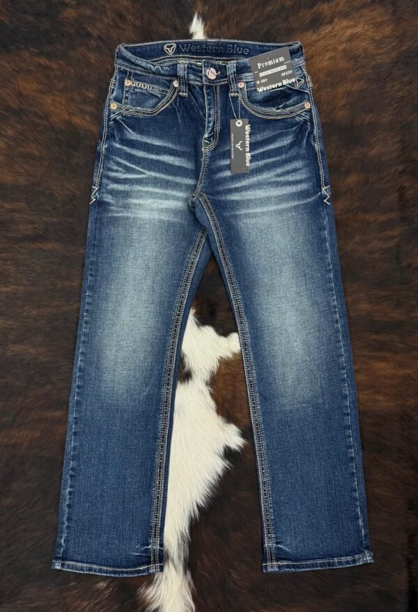 W-480 Western Blue Classic Modern Boot Jean