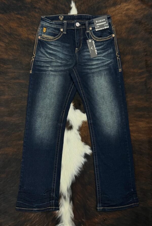 W-482 Western Blue Classic Modern Boot Jean