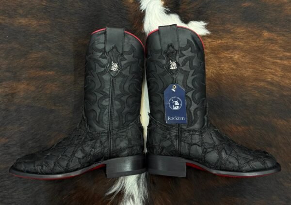 RLPPBM LUKE EXOTIC PIRARUCU PATCHWORK MATTE BLACK R/B