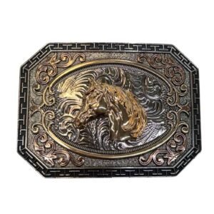 BB-67 Bronze Horse Belt Buckle