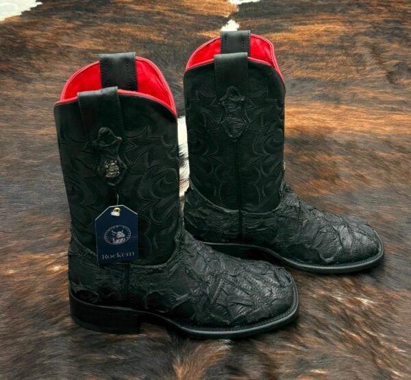 RLPPBM LUKE EXOTIC PIRARUCU PATCHWORK MATTE BLACK R/B