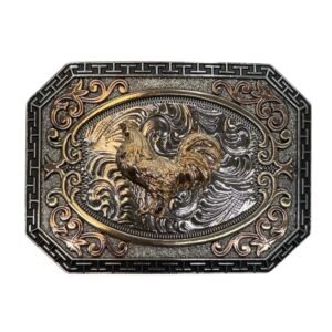 BB-66 Bronze Rooster Belt Buckle