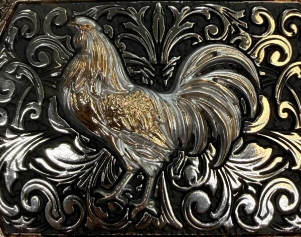 BB-68 Metal/Bronze Rooster Belt Buckle