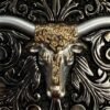BB-72 Metal/Bronze Longhorn Belt Buckle