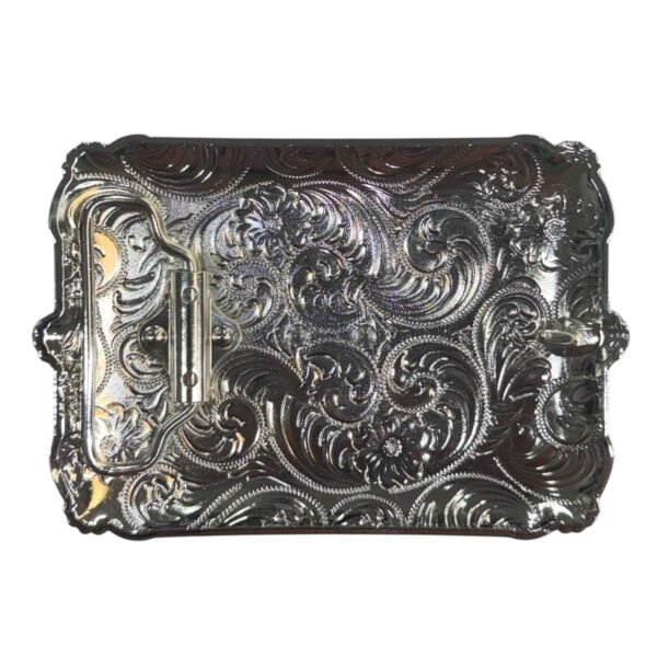 BB-59 Silver/Bronze Virgin Mary Diamond Belt Buckle