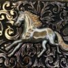 BB-64 Metal/Bronze Horse Belt Buckle