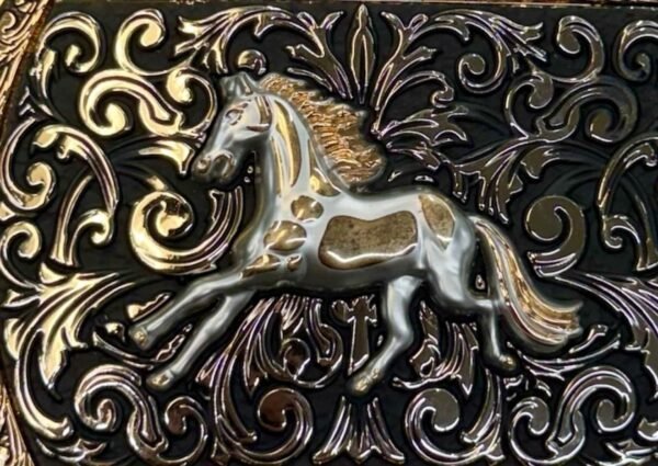 BB-64 Metal/Bronze Horse Belt Buckle