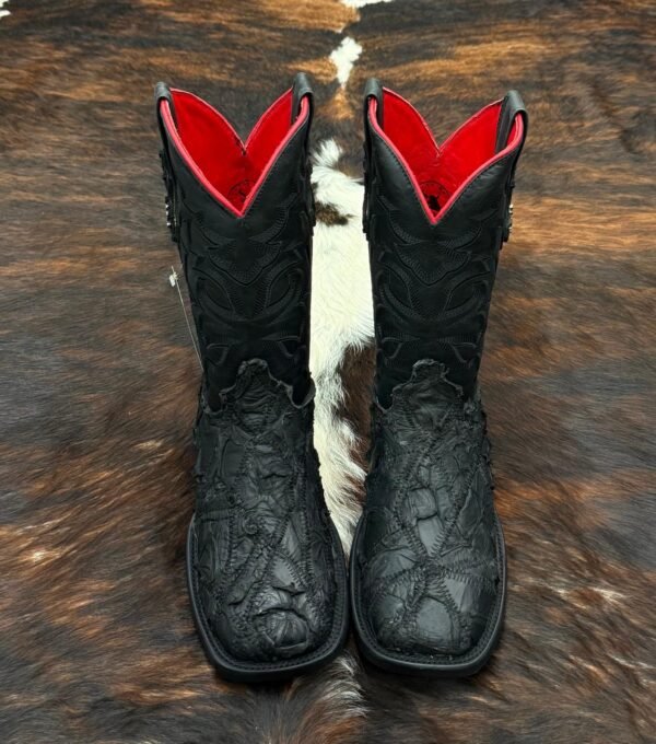 RLPPBM LUKE EXOTIC PIRARUCU PATCHWORK MATTE BLACK R/B