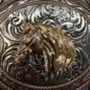 BB-44 Bronze Horse Diamond Belt Buckle