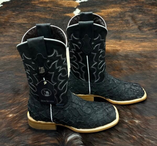 RLEPPMB LUKE EXOTIC PIRARUCU PATCHWORK MATTE BLACK