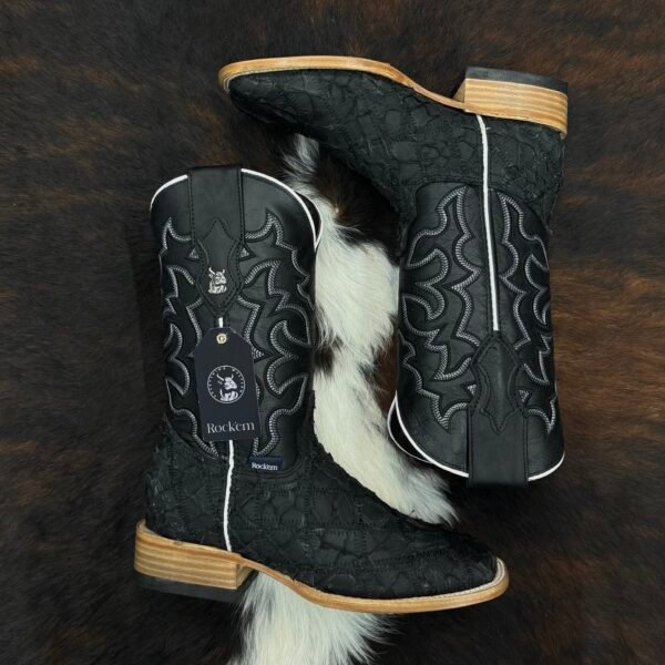 RLEPPMB LUKE EXOTIC PIRARUCU PATCHWORK MATTE BLACK