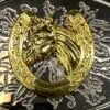 BB-16 Gold Horse Horseshoe Belt Buckle