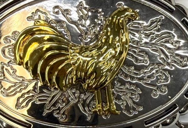 BB-17 Gold Rooster Belt Buckle