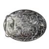 BB-49 Silver Embossed Virgin Mary Belt Buckle