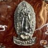 BB-49 Silver Embossed Virgin Mary Belt Buckle