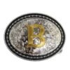 BB-47 Silver/Gold Initial "B" Belt Buckle
