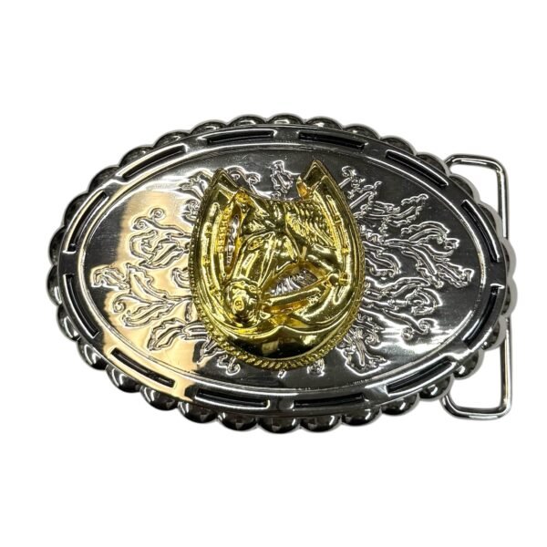 BB-26 Gold Horseshoe Belt Buckle
