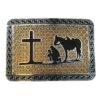 BB-4 Gold/Black Petatillo Prayer Belt Buckle