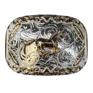 BB-43 Silver/Bronze Horse Belt Buckle