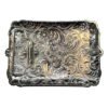 BB-46 Silver/Bronze Texas Longhorn Diamond Belt Buckle