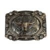 BB-74 Bronze Longhorn Diamond Belt Buckle