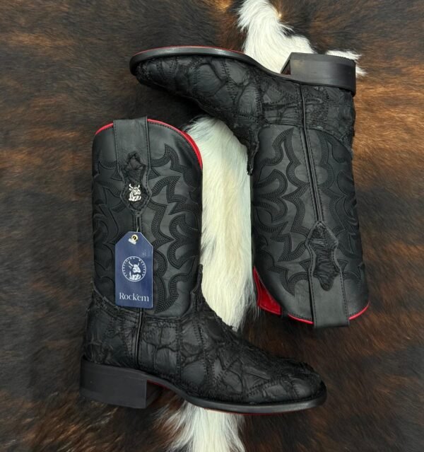 RLPPBM LUKE EXOTIC PIRARUCU PATCHWORK MATTE BLACK R/B