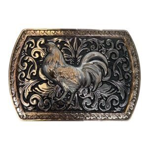 BB-68 Metal/Bronze Rooster Belt Buckle