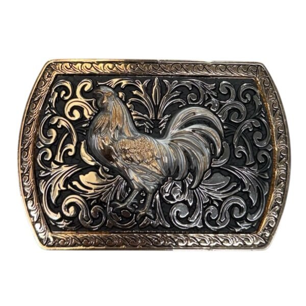 BB-68 Metal/Bronze Rooster Belt Buckle