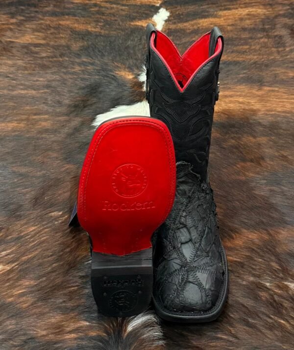 RLPPBM LUKE EXOTIC PIRARUCU PATCHWORK MATTE BLACK R/B