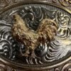 BB-66 Bronze Rooster Belt Buckle