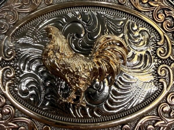 BB-66 Bronze Rooster Belt Buckle