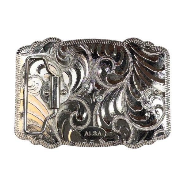 BB-77 Bronze Horse Ruby Belt Buckle