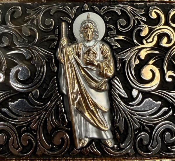 BB-70 Metal/Bronze San Judas Tadeo Belt Buckle