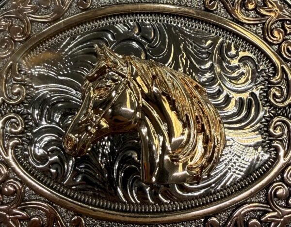 BB-67 Bronze Horse Belt Buckle