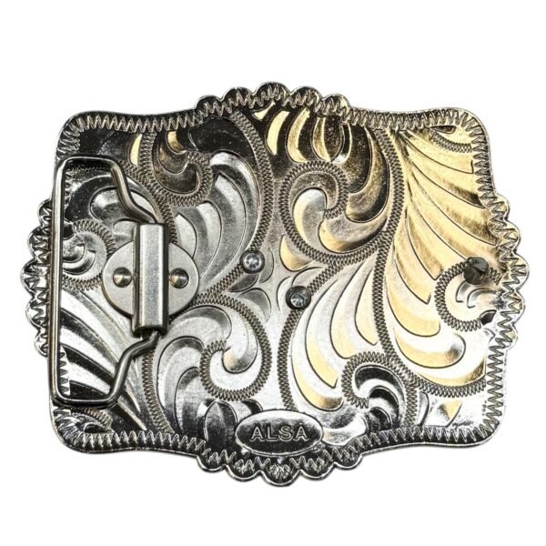 BB-85 Bronze Longhorn Diamond Belt Buckle