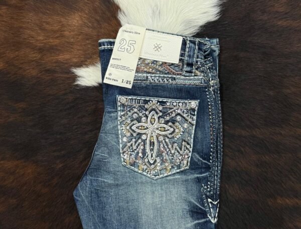 W252-PB30 Western Blue Bootcut Jean